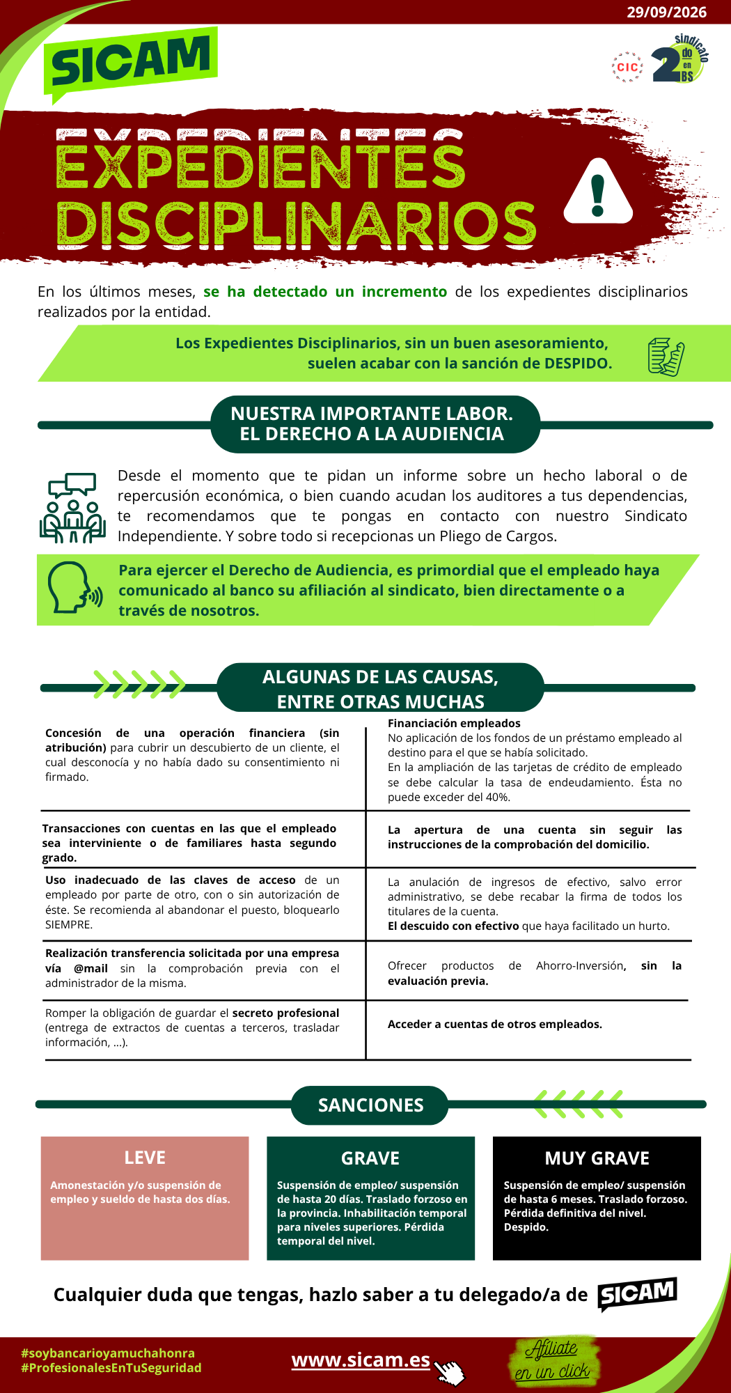 30 septiembre 2026. Sanciones SICAM, el asesoramiento profesional<br>
